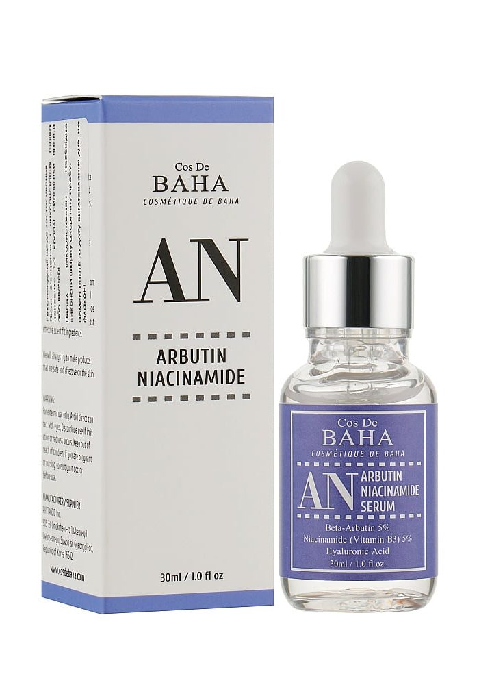 Сыворотка для борьбы с пигментацией с арбутином и ниацинамидом |30 ml| Cos De BAHA Arbutin 5%+Niacinamide 5% Serum