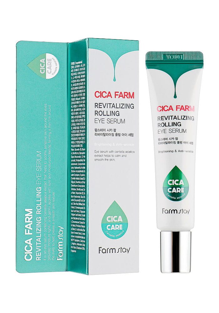 FarmStay_Cica_Farm_Revitalizing_Rolling_Eye_Serum_01_procosmetics_by Восстанавливающая сыворотка для кожи вокруг глаз |25 ml| FarmStay Cica Farm Revitalizing Rolling Eye Serum