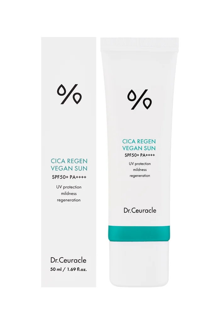 Dr.Ceuracle_Cica_Regen_Vegan_Sun_SPF_50+PA++++_01_procosmetics_by Солнцезащитный веганский крем с центеллой |50 ml| Dr. Ceuracle Cica Regen Vegan Sun SPF 50+ PA++++