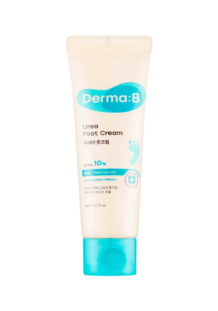 Крем для ног cмягчающий ламеллярный с мочевиной |80 ml| Derma:B Urea 9.8% Foot Cream