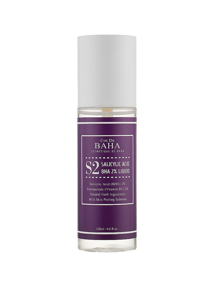 Тоник для лечения акне и сужения пор |120 ml| Cos De BAHA Salicylic Acid BHA 2% Liquid