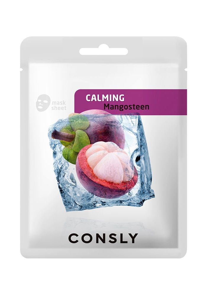 CONSLY_Mangosteen_Calming_Mask_Pack_01_procosmetics_by CONSLY Mangosteen Calming Mask Pack - успокаивающая тканевая маска с экстрактом мангостина