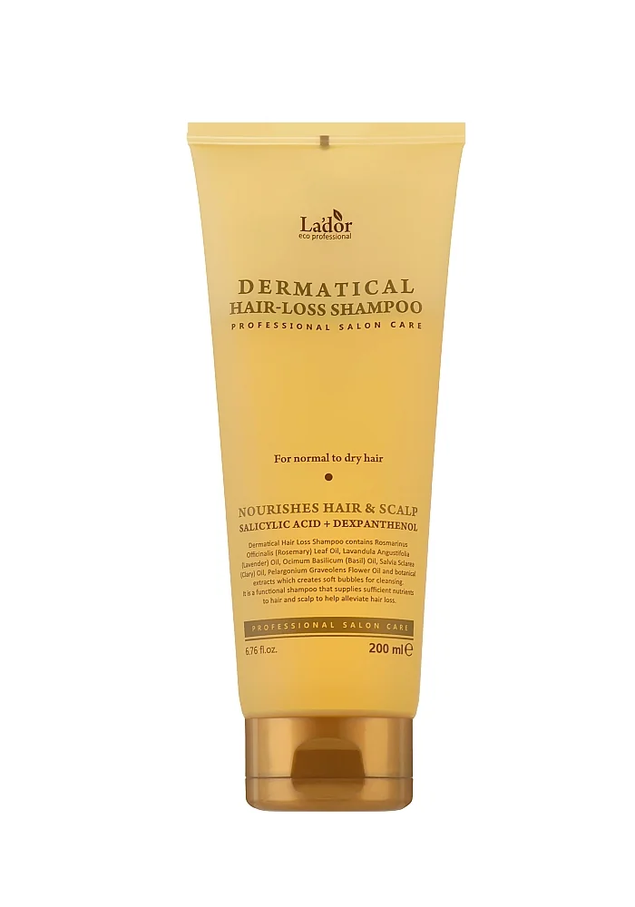 Шампунь бессульфатный против выпадения волос |200 ml| La'dor Dermatical Hair-Loss Shampoo (tube)