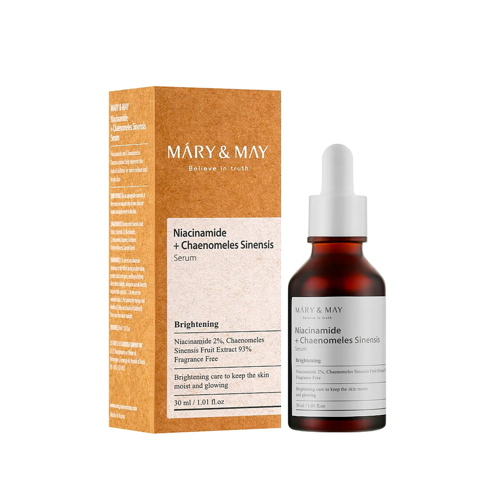 Mary&May_Niacinamide+Chaenomeles_Sinensis_Serum_01_procosmetics_by Осветляющая сыворотка с экстрактом айвы Mary&May Niacinamide + Chaenomeles Sinensis Serum