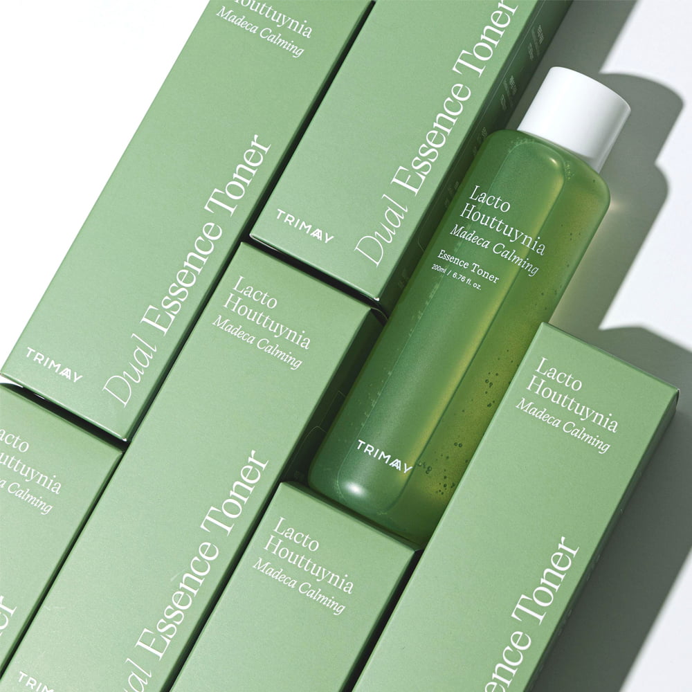 Успокаивающий тонер-эссенция с пробиотиками Trimay Lacto Houttuynia Madeca Calming Dual Essence Toner
