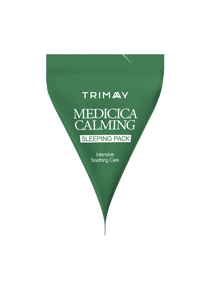 Trimay_Medicica_Calming_Sleeping_Pack_01_procosmetics_by Маска ночная успокаивающая с центеллой |пирамидка 3 ml| Trimay Medicica Calming Sleeping Pack