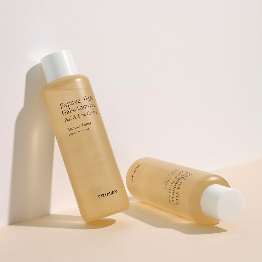 Отшелушивающий тонер-эссенция с энзимами Trimay Papaya 4HA Galactomyces Peel & Pore Control Dual Essence Toner