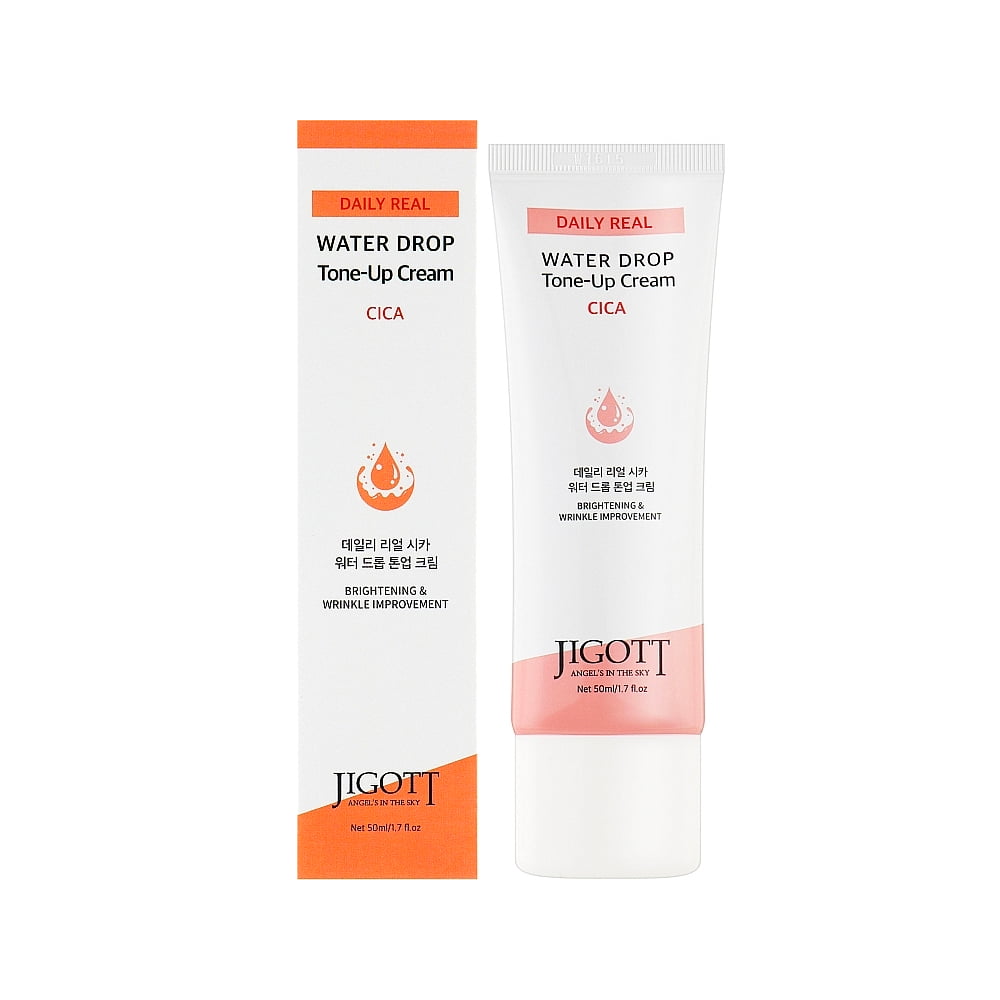 Крем для лица увлажняющий с центеллой азиатской JIGOTT Daily Real Cica Water Drop Tone Up Cream