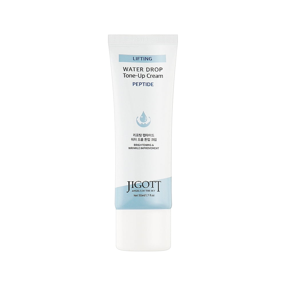 Крем для лица увлажняющий с пептидами |50 ml| Jigott Lifting Peptide Water Drop Tone Up Cream