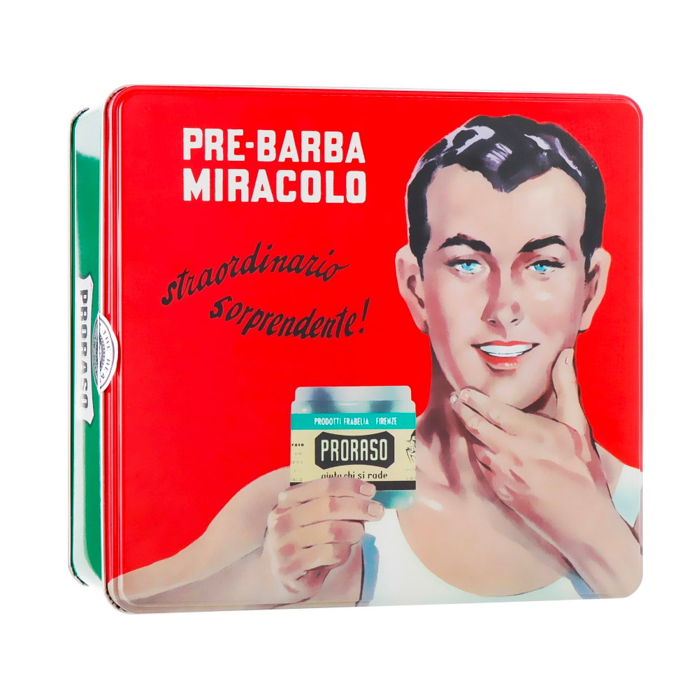 Proraso_Vintage_Selection_Gin_01_procosmetics_by Набор для бритья в подарочной упаковке |3 в 1| PRORASO Green Vintage Selection Gino Gift Set (3 pcs)