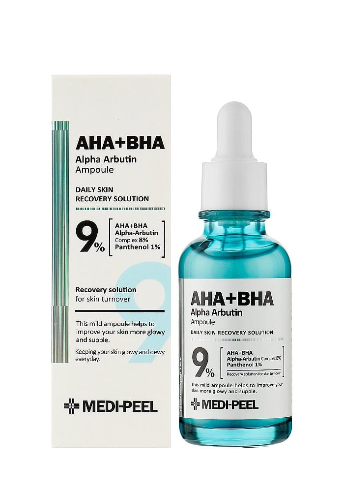 MEDIPEEL_AHA_BHA_Alpha_Arbutin_Ampoule_01_procosmetics_by Осветляющая пилинг-ампула с альфа-арбутином |30 ml| Medi-Peel AHA BHA Alpha Arbutin Ampoule