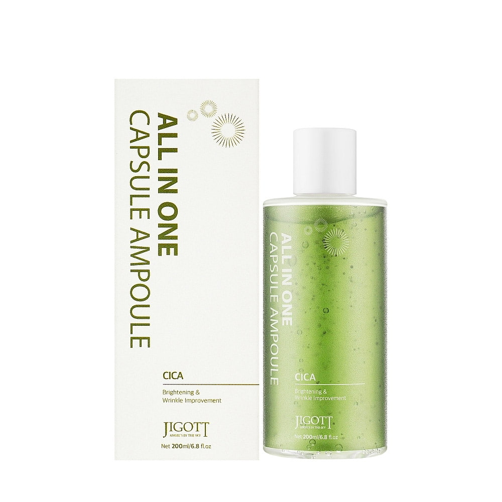 Jigott_All-In-One_Cica_Capsule_Ampoule_01_procosmetics_by Ампульная сыворотка с центелой |200 ml| JIGOTT All-In-One Cica Capsule Ampoule