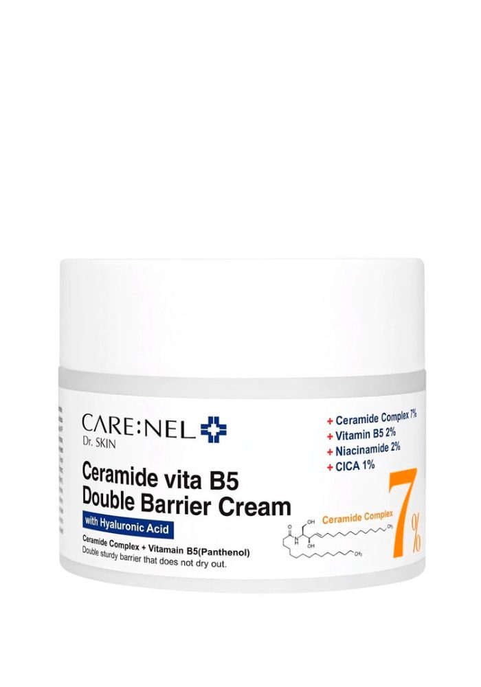 CARENEL_Ceramide_vita_B5_Double_Barrier_Cream_02_procosmetics_by Крем для лица восстанавливающий с витамином В5 и керамидами |50 ml| CARENEL Ceramide vita B5 Double Barrier Cream