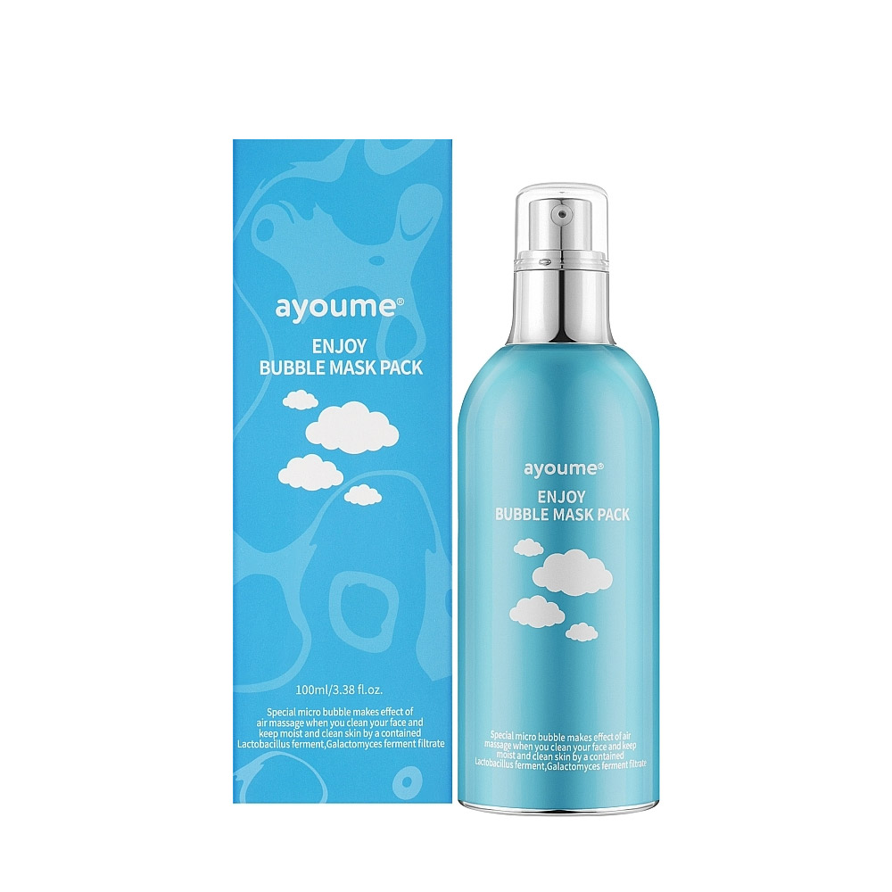 Ayoume_Enjoy_Bubble_Mask_Pack_01_procosmetics_by Маска для лица очищающая ПУЗЫРЬКОВАЯ |100 ml| Ayoume Enjoy Mini Bubble Mask Pack