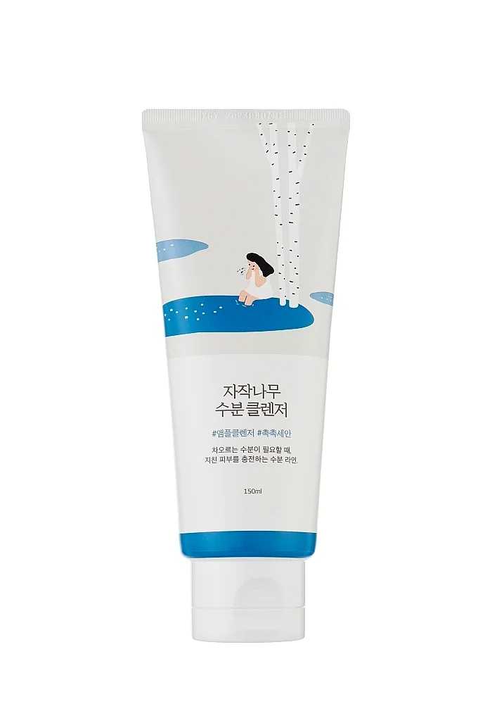 Увлажняющая гель-пенка для умывания с березовым соком |150 ml| Round Lab Birch Juice Moisturizing Cleanser