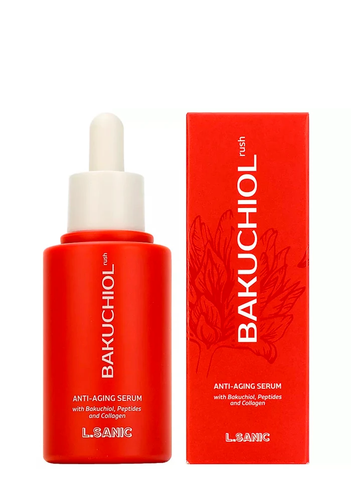 L.Sanic_Bakuchiol_Rush_Anti-Aging_Serum_01_procosmetics_by Сыворотка антивозрастная омолаживающая с бакучиолом, пептидами и коллагеном |50 ml| L.Sanic Bakuchiol Rush Anti-Aging Serum