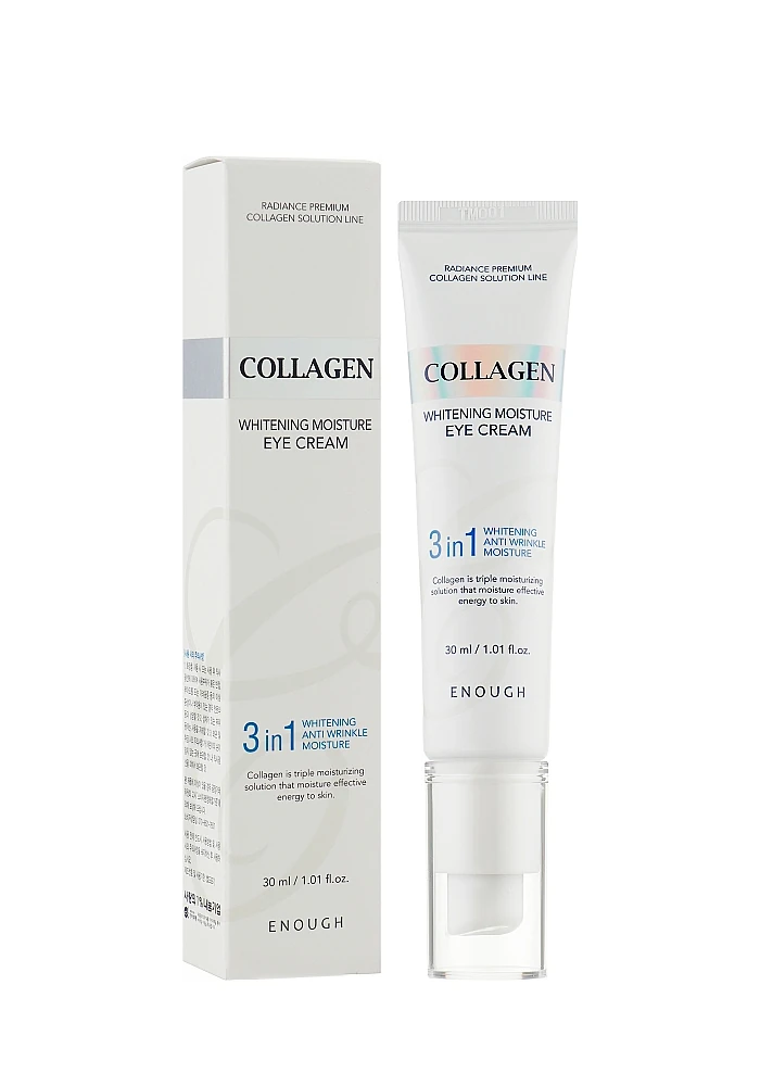 Enough_Collagen_3_in_1_Whitening_Moisture_Eye_Cream_01_procosmetics_by Осветляющий крем для век с коллагеном |30 ml| Enough Collagen 3 in 1 Whitening Moisture Eye Cream
