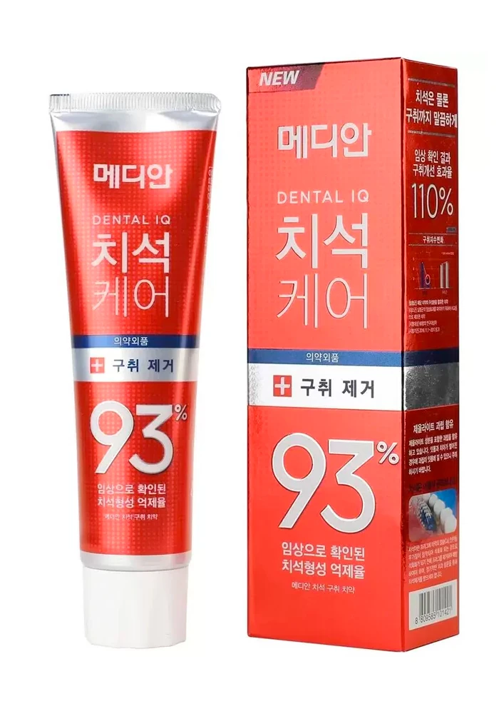 Освежающая зубная паста с цеолитом |120 g| Median Dental IQ 93% Remove Bad Breath