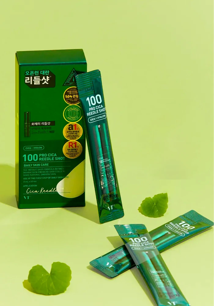 Бустер-сыворотка с микроиглами для чувствительной кожи |саше 2 ml| VT Cosmetics Pro Cica Reedle Shot 100 (mini) — изображение 2