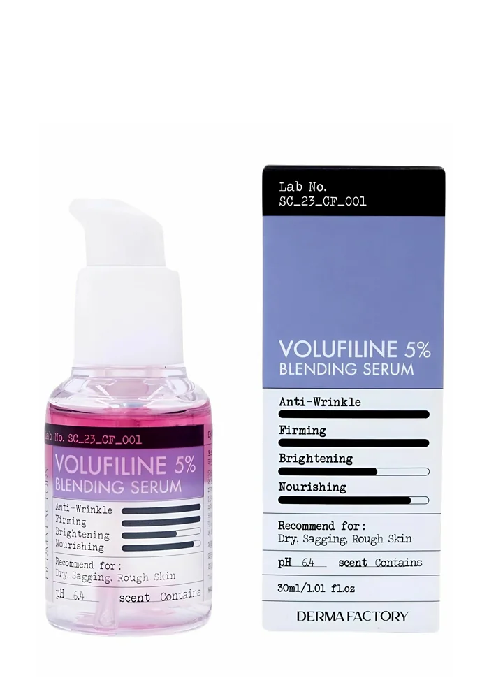 Антивозрастная двухфазная сыворотка с волюфилином Derma Factory Volufiline 5 Blending Serum 30ml
