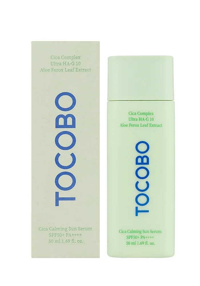 Успокаивающая солнцезащитная сыворотка |50 ml| Tocobo Cica Calming Sun Serum SPF50+ PA++++