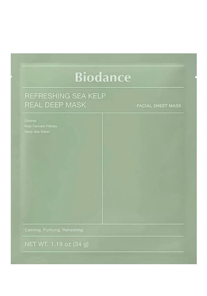 Успокаивающая гидрогелевая маска с водорослями |34 g| Biodance Refreshing Sea Kelp Real Deep Mask