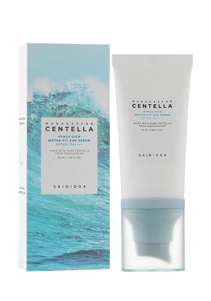 Солнцезащитная сыворотка |50 ml| SKIN1004 Madagascar Centella Hyalu-Cica Water-Fit Sun Serum SPF50+ PA++++