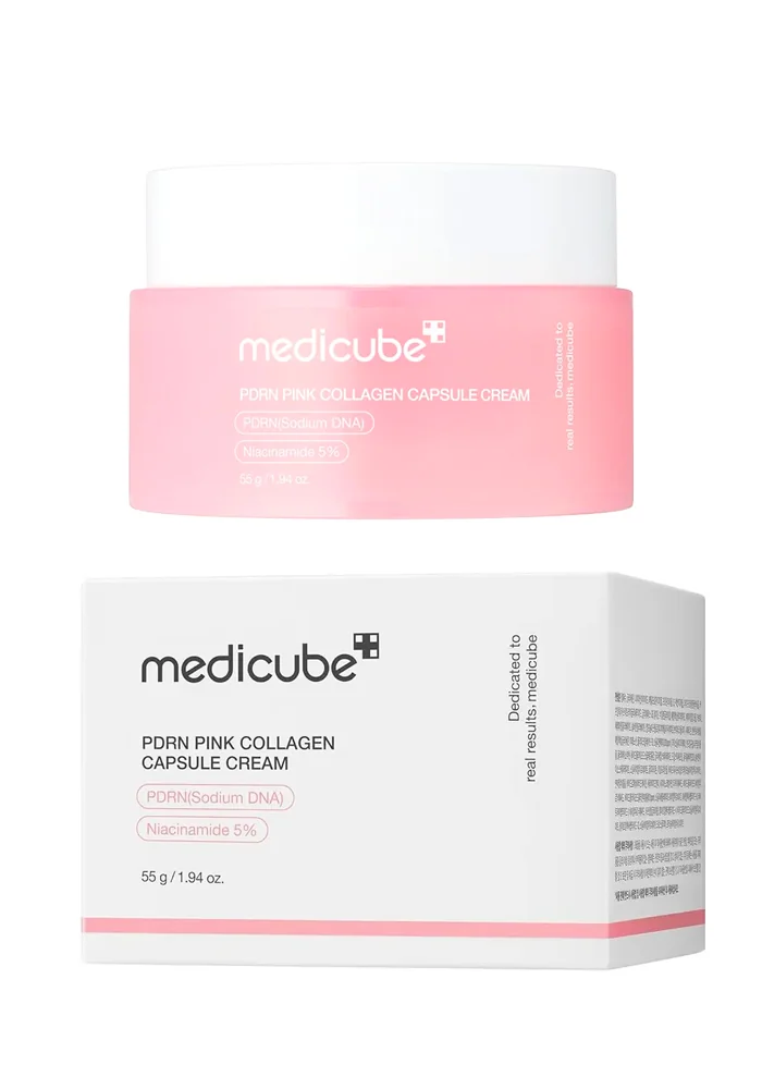 medicube_PDRN_Pink_Collagen_Capsule_Cream_01_procosmetics_by Укрепляющий капсульный крем с ПДРН и пептидами |55 g| Medicube PDRN Pink Collagen Capsule Cream