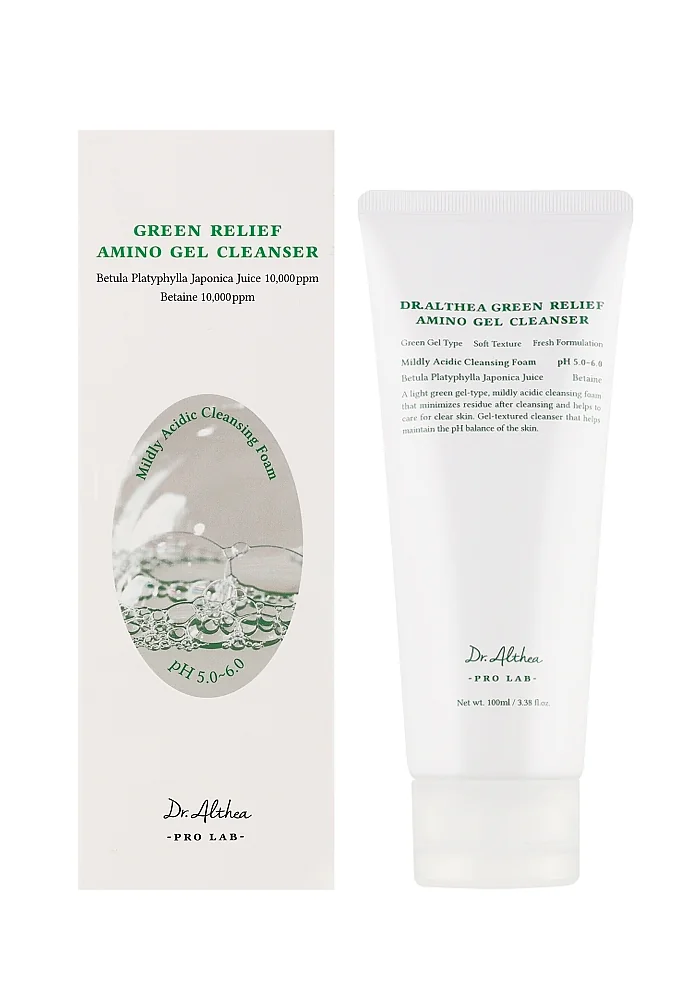 Гель-пенка для умывания с аминокислотами |100 ml| Dr. Althea Green Relief Amino Gel Cleanser