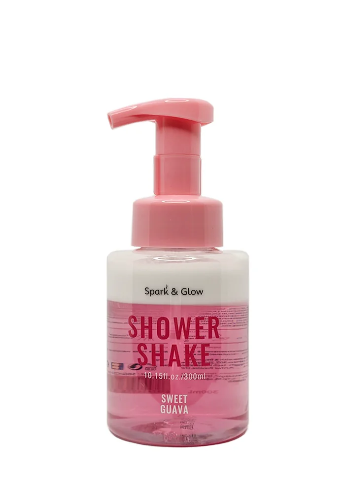 Spark&Glow_Shower_shake_Sweet_Guava_01_procosmetics_by Гель-пена для душа с ароматом сладкой гуавы |300 ml| Spark&Glow Shower Shake Sweet Guava