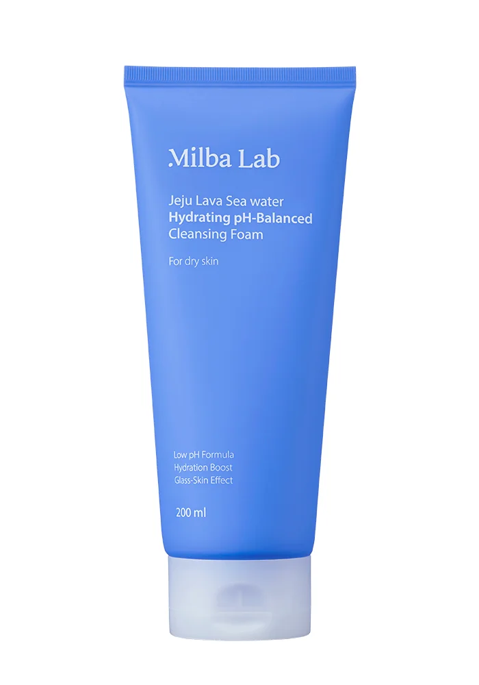 Мягкая увлажняющая пенка для лица |200 ml| Milba Lab Jeju Lava Seawater Hydrating PH-Balanced Cleansing Foam