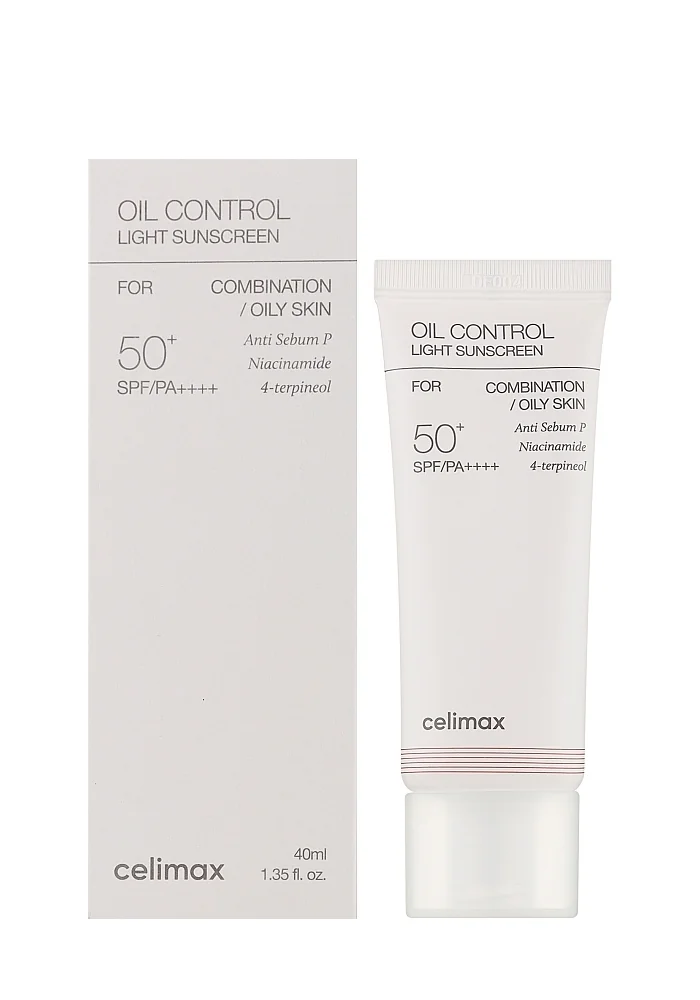 Celimax_Oil_Control_Light_Sunscreen_SPF50+_PA++++_01_procosmetics_by Лёгкий солнцезащитный крем для жирной кожи |40 ml| Celimax Oil Control Light Sunscreen SPF50+ PA++++