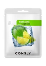Тканевая маска КАЛАМАНСИ |20 мл - 1 шт| CONSLY Calamansi Anti-Acne Mask Pack