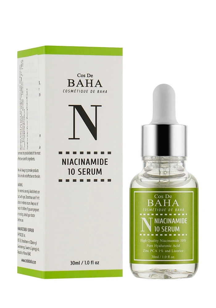 cos_de_baha_niacinamide_10_serum_30ml_01_procosmetics_by Противовоспалительная сыворотка для жирной кожи |30 ml| Cos De BAHA Niacinamide 10 Serum — изображение 1