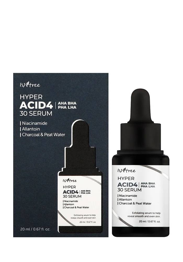 isntree_hyper_acid4_aha_bha_pha_lha_30_serum_01_procosmetics_by Пилинг-сыворотка с комплексом кислот |20 ml| IsNtree Hyper Acid4 AHA BHA PHA LHA 30 Serum — изображение 1