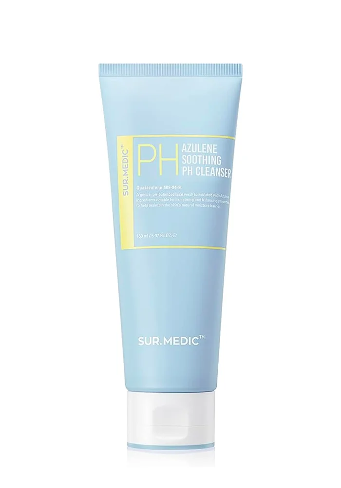 Успокаивающий гель для умывания с азуленом и церамидами |150 ml| SUR.MEDIC+ Azulene Soothing pH Cleanser