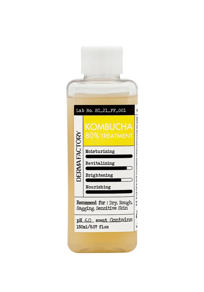 Питательный тонер-эссенция для лица с экстрактом комбучи Derma Factory Kombucha 80% Treatment, 150 мл
