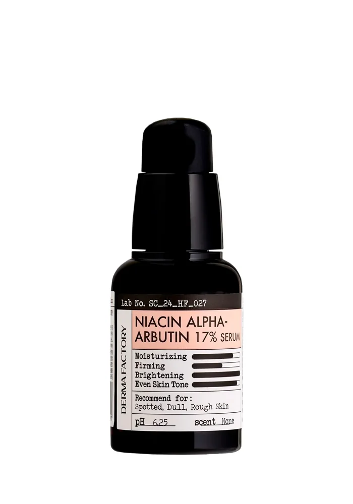 Интенсивная осветляющая сыворотка с ниацинамидом и арбутином Derma Factory Niacin Alpha-Arbutin 17 Serum, 30 мл