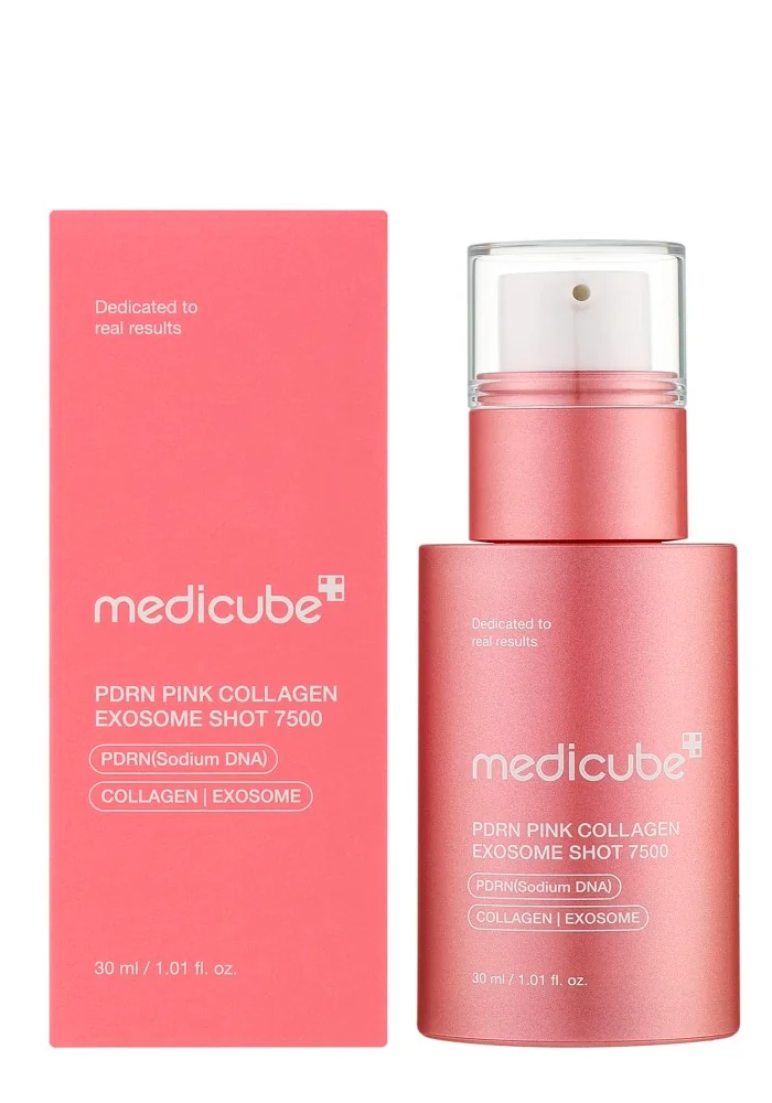 Омолаживающая ампула с микроиглами medicube PDRN Pink Collagen Exosome Shot Serum 2000 30 ml