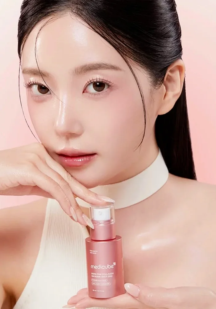 Омолаживающая ампула с микроиглами medicube PDRN Pink Collagen Exosome Shot Serum 2000 30 ml